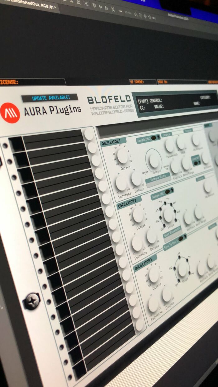 Image for the Tweet beginning: Waldorf Blofeld Editor v3 UI
